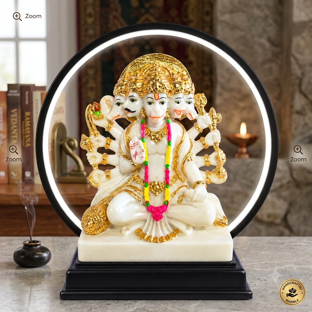Illuminated Panchamukhi Hanuman Idol